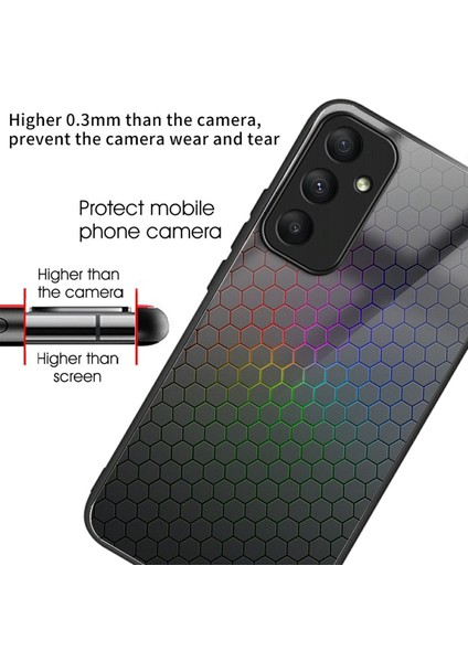 Samsung Galaxy A36 5g Kılıf Temperli Cam Tpu Damla Korumalı Telefon Kapak Desen Baskı-Renkli Petek (Yurt Dışından) fiyatları
