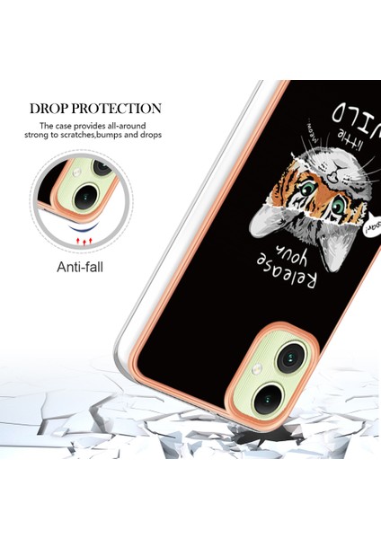 Samsung Galaxy A06 Kılıf Imd-D Desen Baskı 2.0mm Tpu Telefon Arka Kapak-Kedi/kaplan (Yurt Dışından) indirimleri