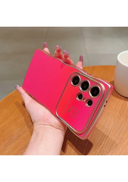 Samsung Galaxy S25 Ultra Kılıf Kıvırcık Şekil Aşk Kalp Tpu Telefon Kapağı Yanardöner Degrade-Renkli Kırmızı (Yurt Dışından) fırsatları