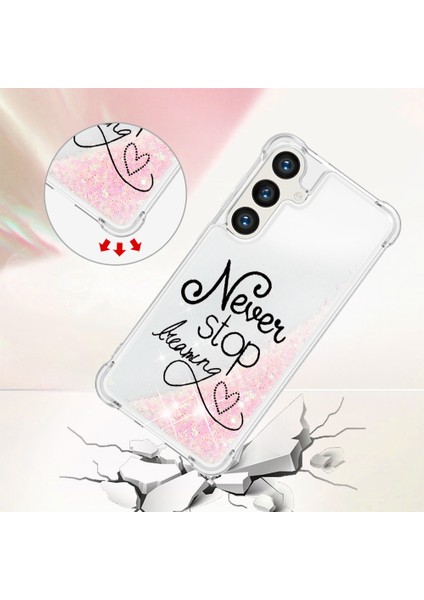 Samsung Galaxy S24 Fe Kılıf Yb Quicksand Serisi-2 Sıvı Quicksand Desenli Tpu Telefon Kapağı-Asla Hayal Etmeyi Durdurmayın (Yurt Dışından) fırsatları