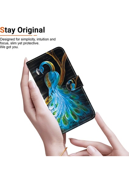 Samsung Galaxy A06 Kılıf Desen Baskı Anti-Drop Deri Flip Cüzdan Telefon Kılıfı Kordon-Tavuskuşu Için (Yurt Dışından) indirimleri