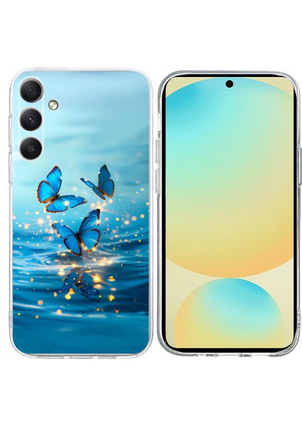 Samsung Galaxy A36 5g Kılıf Desen Baskı Darbeye Dayanıklı Yumuşak Tpu Telefon Kapağı-Mavi (Yurt Dışından) fiyatları