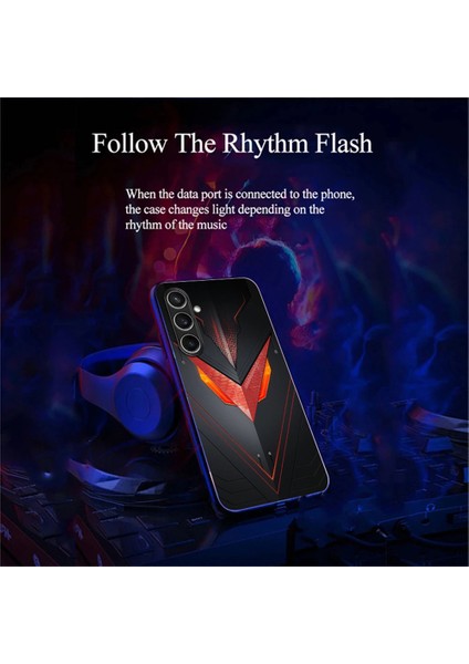 Samsung Galaxy A36 5g Kılıf Çağrı Flaş Serisi Desen Baskı Temperli Cam + Tpu Combo Telefon Kılıfı-Kırmızı Üçgen Zırh (Yurt Dışından) modelleri