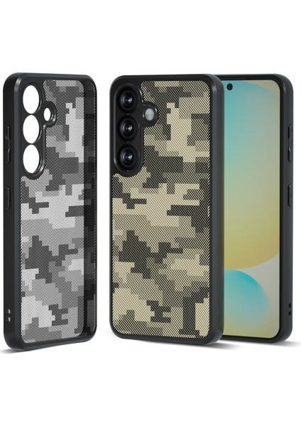 Ibmrs Samsung Galaxy S25 + Kılıf Tpu + Pc Ağır Hizmet Darbeye Dayanıklı Telefon Kapağı Kamera Koruma-Izgara Kamuflaj (Yurt Dışından)