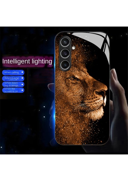 Samsung Galaxy A26 5g Kılıf Için Çağrı Flash Serisi Desen Baskı Temperli Cam + Tpu Combo Telefon Kılıfı-Aslan Profilli (Yurt Dışından) fiyatları