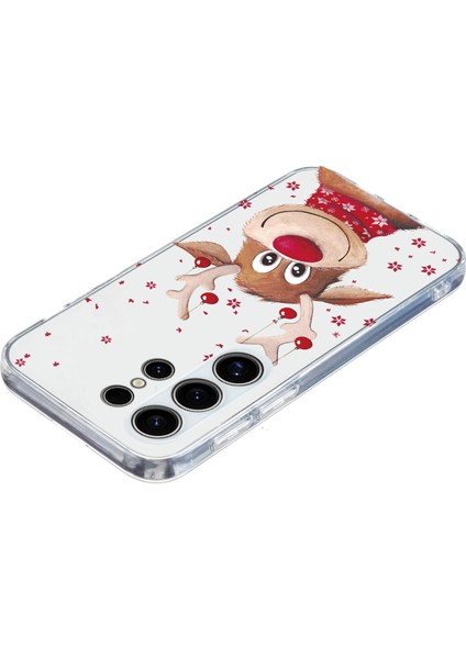 Samsung Galaxy S25 ULTRA/S24 Ultra Kılıf Noel Desenli Baskı Yumuşak Tpu Telefon Koruyucu - Geyik (Yurt Dışından) fiyatları