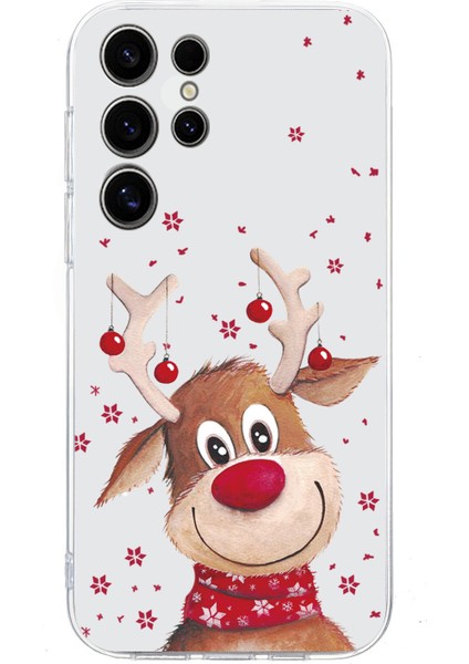 Samsung Galaxy S25 ULTRA/S24 Ultra Kılıf Noel Desenli Baskı Yumuşak Tpu Telefon Koruyucu - Geyik (Yurt Dışından) modelleri