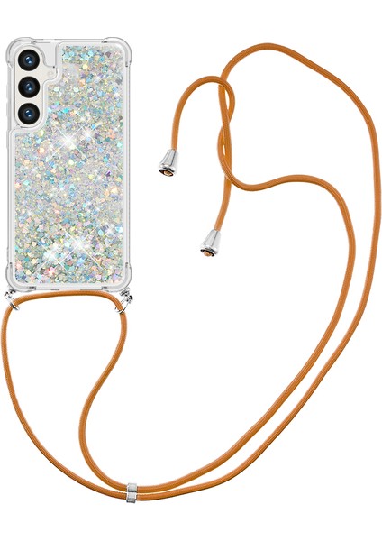 Samsung Galaxy S24 Fe Kılıf Quicksand Tpu Telefon Kapağı-Gümüş/kalpler (Yurt Dışından) fırsatları