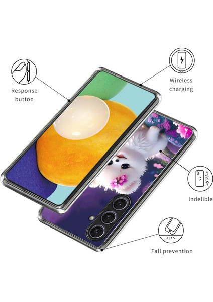 Samsung Galaxy S25+ Kılıf Desenli Baskılı Darbeye Dayanıklı Tpu Telefon Kılıfı-Beyaz Köpek (Yurt Dışından) modelleri