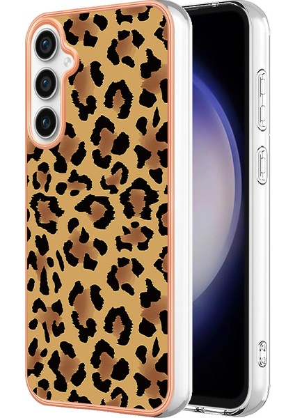 Samsung Galaxy S24 Fe Kılıf Imd-D Desen Baskı 2.0mm Tpu Telefon Arka Kapak-Leopar Baskı (Yurt Dışından)