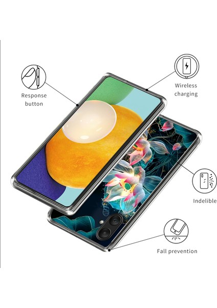 Samsung Galaxy A06 Kılıf Desenli Baskılı Darbeye Dayanıklı Tpu Telefon Kapağı-Kristal Lotus (Yurt Dışından) modelleri