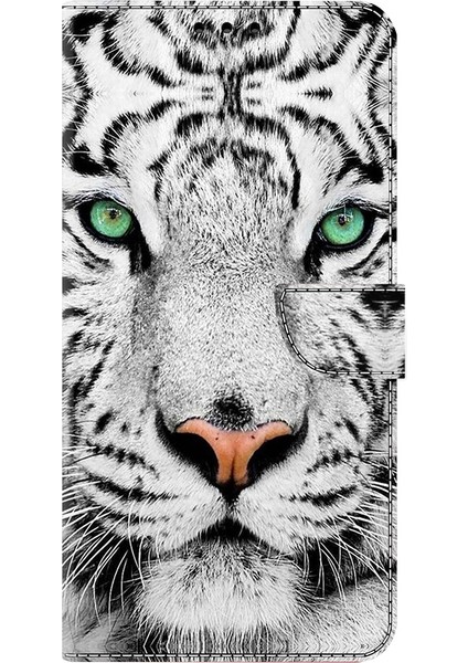 Samsung Galaxy S25+ Kılıf Desenli Baskılı Koruyucu Kapak Tpu+Pu Deri Flip Telefon Kılıfı-Kaplan Yüzü (Yurt Dışından) indirimleri