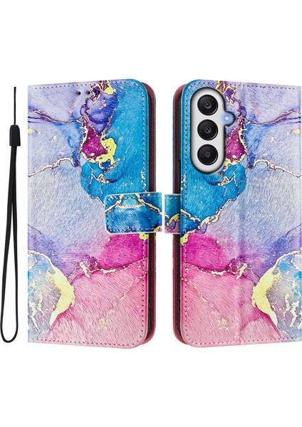 Samsung Galaxy A05S 4g Kılıf Desen Baskı Cüzdan Telefon Kılıfı Askılı-Renkli Mermer (Yurt Dışından) fiyatları