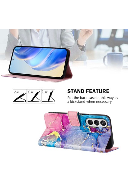 Samsung Galaxy A05S 4g Kılıf Desen Baskı Cüzdan Telefon Kılıfı Askılı-Renkli Mermer (Yurt Dışından) indirimleri