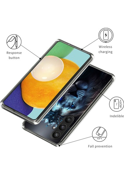 Samsung Galaxy A16 4g/5g Kılıf Desen Baskı Tpu Telefon Arka Kapak-Mavi Aslan (Yurt Dışından) fiyatları