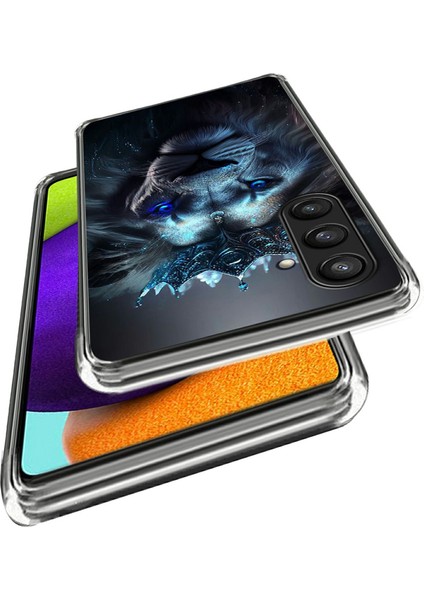 Samsung Galaxy A16 4g/5g Kılıf Desen Baskı Tpu Telefon Arka Kapak-Mavi Aslan (Yurt Dışından) modelleri