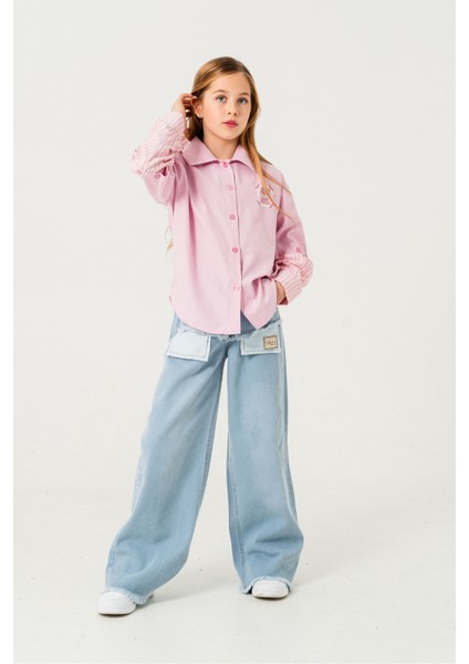 Kız Çocuk Astar Dışarda Kot Pantolon 2186