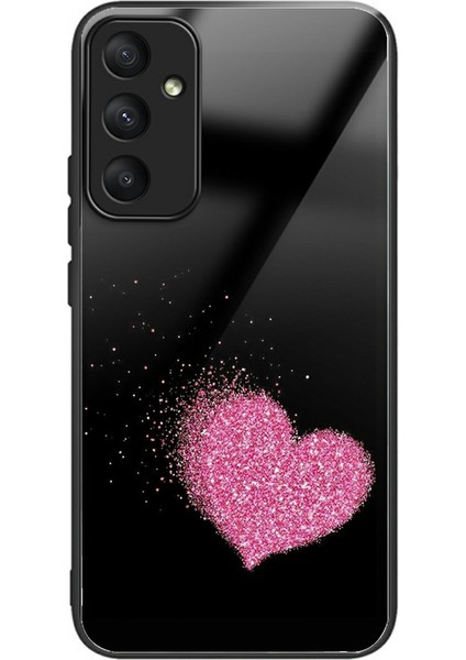 Samsung Galaxy A16 5g/4g Kılıf Desen Baskı Temperli Cam Tpu Damla Korumalı Telefon Kapağı-Aşk Için (Yurt Dışından)