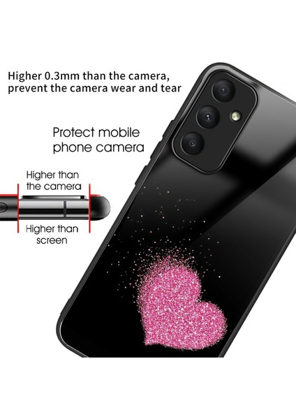Samsung Galaxy A16 5g/4g Kılıf Desen Baskı Temperli Cam Tpu Damla Korumalı Telefon Kapağı-Aşk Için (Yurt Dışından)