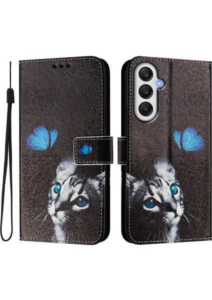 Samsung Galaxy A14 4g/galaxy A14 5g Kılıf Desen Baskı Cüzdan Telefon Kılıfı Kayışlı- Yavru Kedi (Yurt Dışından) fiyatları