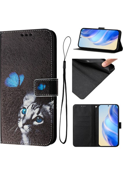 Samsung Galaxy A14 4g/galaxy A14 5g Kılıf Desen Baskı Cüzdan Telefon Kılıfı Kayışlı- Yavru Kedi (Yurt Dışından) modelleri