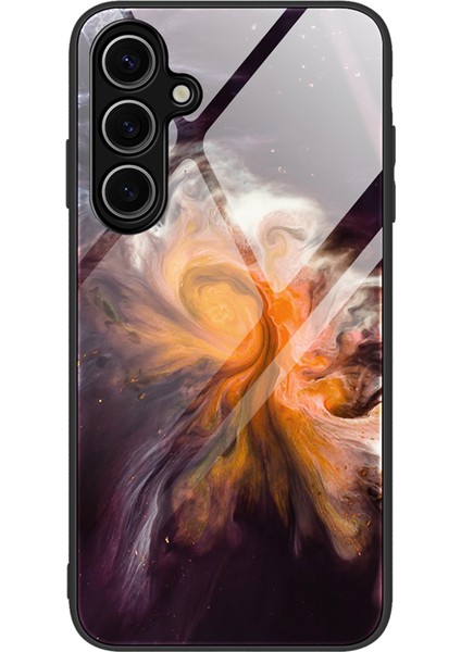 Samsung Galaxy A36 5g Kılıf Mermer Desenli Temperli Cam+Pc+Tpu Telefon KAPAĞI-DL01 (Yurt Dışından)