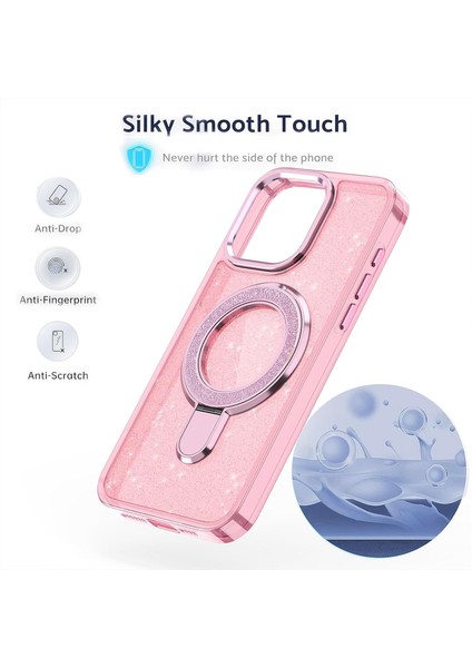 iPhone 16 Pro Max Uyumlu Şık Tarzınızı Yansıtan Darbelere Karşı Dayanıklı Stan Yüzüklü Kılıf