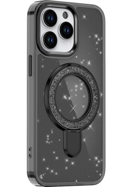iPhone 16 Pro Uyumlu Şık Tarzınızı Yansıtan Darbelere Karşı Dayanıklı Stan Yüzüklü Kılıf