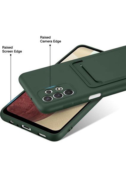 Samsung Galaxy A73 Için Kılıf Kamera Korumalı Kartlıklı Yumuşak Kadife Slikon Kartvizit Kapak fırsatları