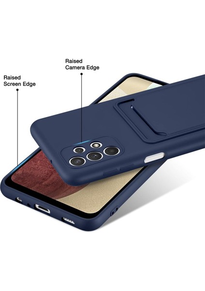 Samsung Galaxy A13 Için Kılıf Kamera Korumalı Kartlıklı Yumuşak Kadife Slikon Kartvizit Kapak fırsatları