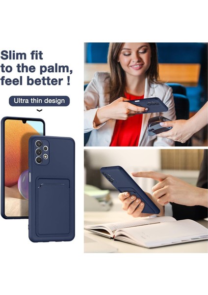 Samsung Galaxy A13 Için Kılıf Kamera Korumalı Kartlıklı Yumuşak Kadife Slikon Kartvizit Kapak indirimleri