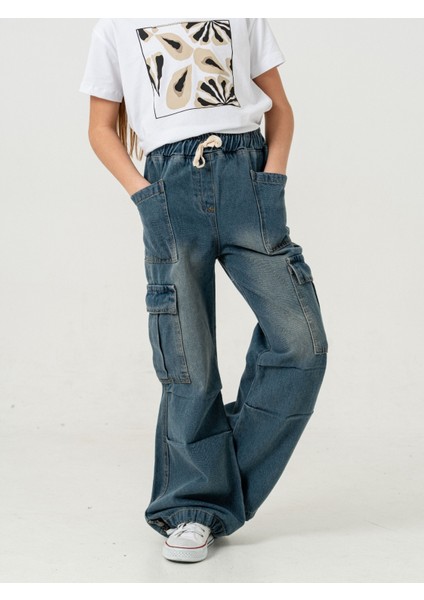 Kız Çocuk Dizi Pileli Ispanyol Kot Pantolon 2200 fiyatları