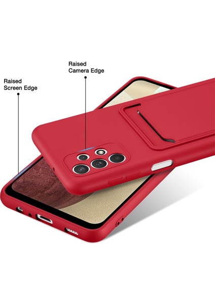 Samsung Galaxy A33 Için Kılıf Kamera Korumalı Kartlıklı Yumuşak Kadife Slikon Kartvizit Kapak fırsatları