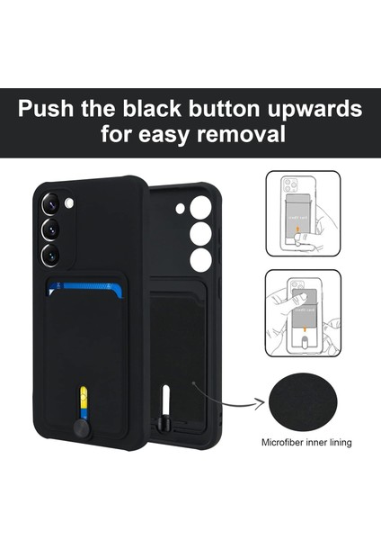 Samsung Galaxy S24 Fe Için Kılıf Kamera Korumalı Kartlıklı Yumuşak Içi Kadife Slikon Kartvizit Kapak fırsatları