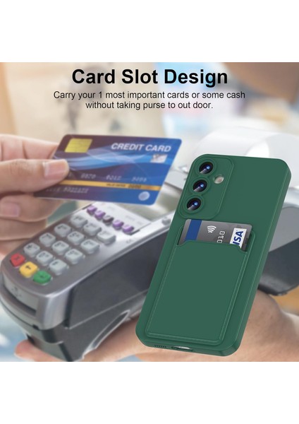 Samsung Galaxy A35 Için Kılıf Kamera Korumalı Kartlıklı Yumuşak Kadife Slikon Kartvizit Kapak fiyatları