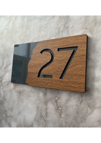Lüx Wooden Serisi Pleksi Kapı Numarası fırsatları