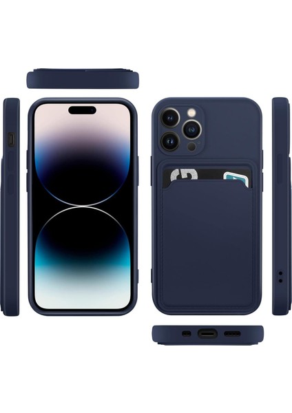 Iphone 14 Pro Max Uyumlu Kılıf Kamera Korumalı Kartlıklı Yumuşak Içi Kadife Slikon Kartvizit Kapak fiyatları