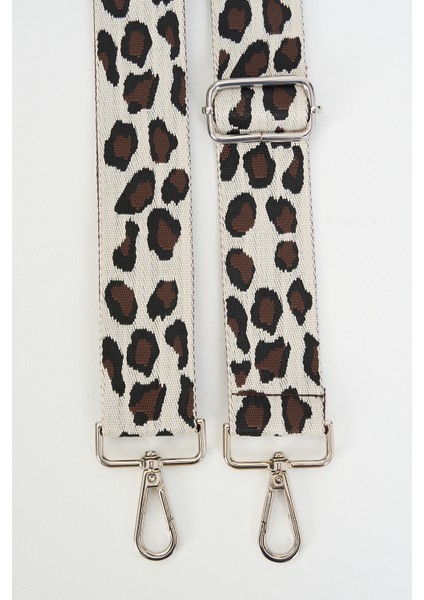 Leopard Pattern Chevron Ayarlanabilir Çanta Sapı (110 Cm) )4cm)