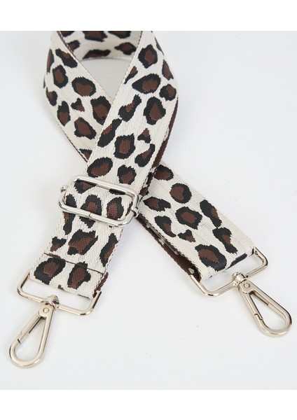Leopard Pattern Chevron Ayarlanabilir Çanta Sapı (110 Cm) )4cm)