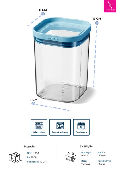 Royal Seoul Kuru Gıda Saklama Kabı Pp 1200 ml Gıda ile Temasa Uygundur fiyatları