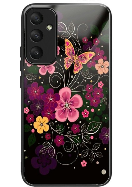 Samsung Galaxy A26 5g Kılıf Temperli Cam Tpu Damla Korumalı Telefon Kapak Desen Baskı-Çiçek ve (Yurt Dışından)