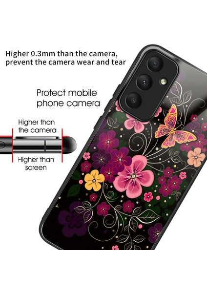 Samsung Galaxy A26 5g Kılıf Temperli Cam Tpu Damla Korumalı Telefon Kapak Desen Baskı-Çiçek ve (Yurt Dışından) fiyatları