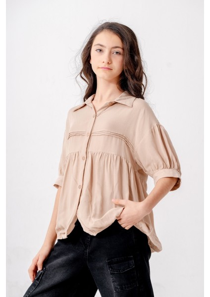 Kız Çocuk Roba Nervürlü Gömlek 3164 fiyatları