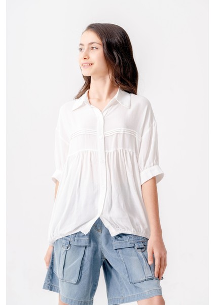 Kız Çocuk Roba Nervürlü Gömlek 3164 fiyatları