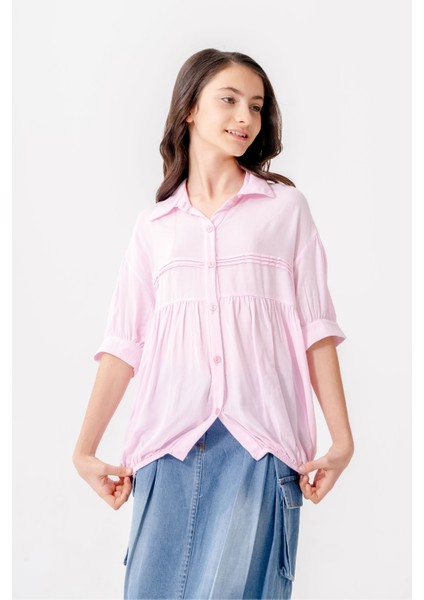 Kız Çocuk Roba Nervürlü Gömlek 3164 fiyatları