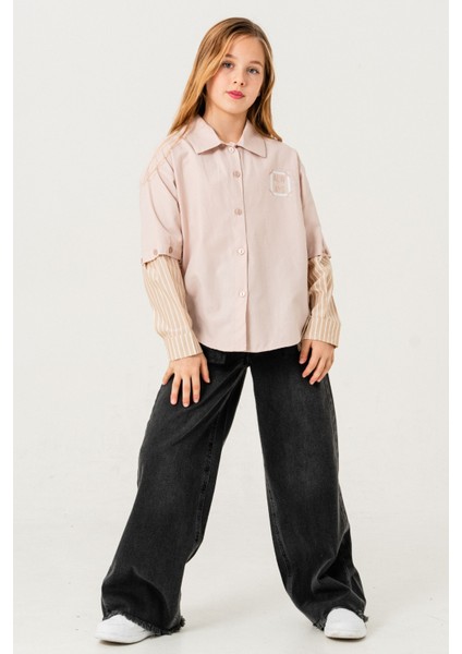 Kız Çocuk Kolu Çıkabilen Gömlek 3153