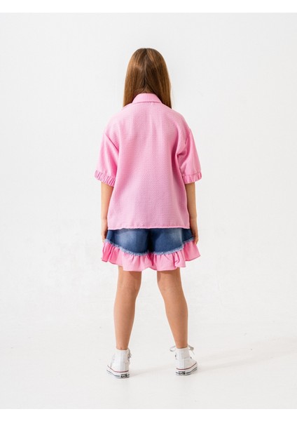 Kız Çocuk Kol Ağzı Lastikli Gömlek 3163 modelleri
