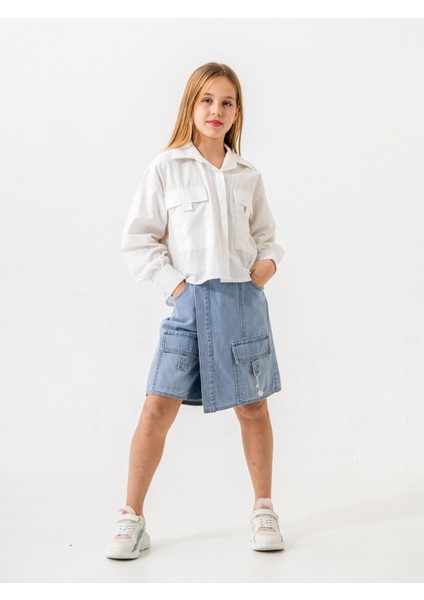 Kız Çocuk Gizli Patlı Gömlek 3161