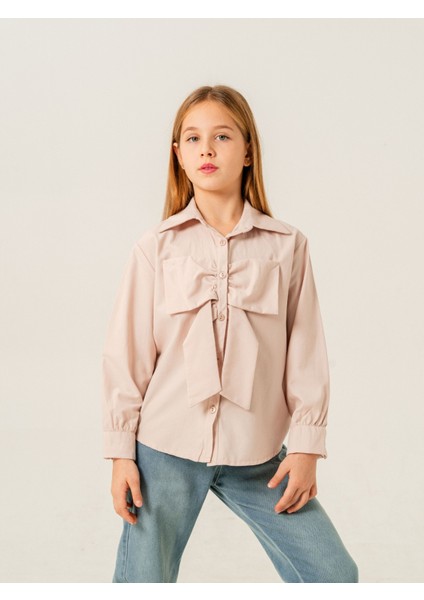 Kız Çocuk Fiyonklu Gömlek 3158 modelleri