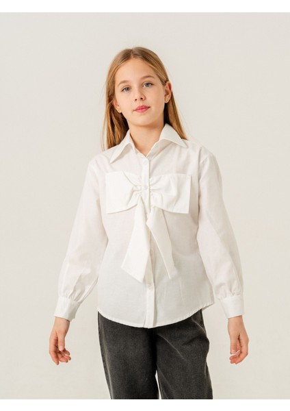 Kız Çocuk Fiyonklu Gömlek 3158 fiyatları